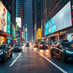 A highly engaging promotional video showcasing innovative technology in a futuristic urban setting