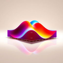 A visually striking surface plot generated using gnuplot, showcasing a three-dimensional graph with vibrant, gradient colors to represent varying data values