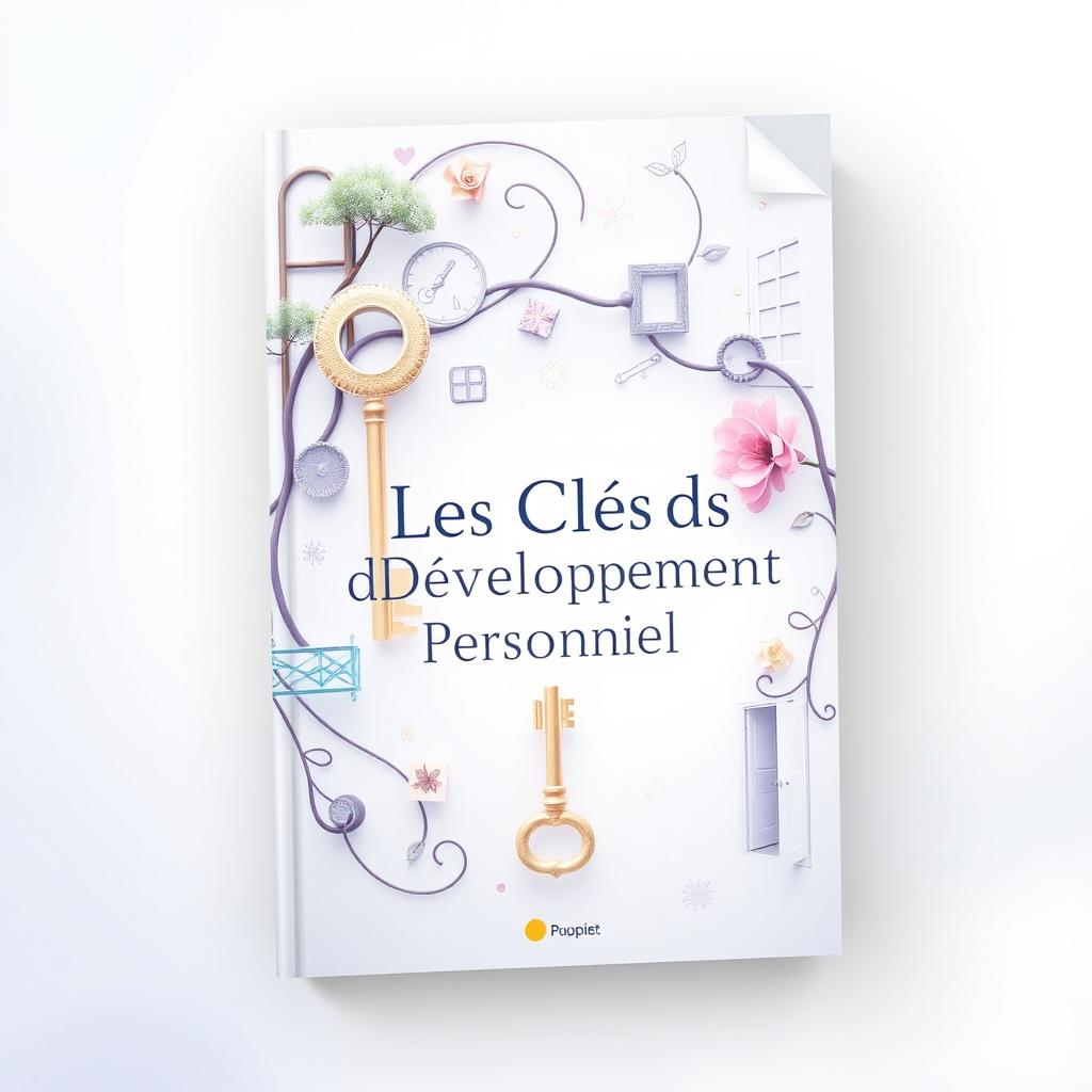 A captivating book cover design for the title 'Les Clés du Développement Personnel'