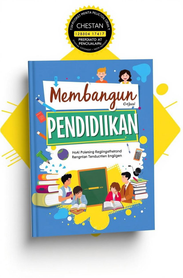 A vibrant and colorful book cover for an educational book titled 'Pengantar Pendidikan'