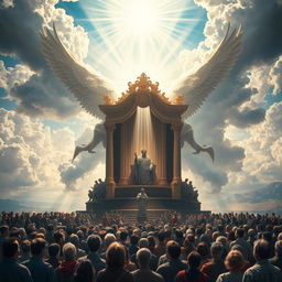 A powerful depiction of Judgment Day, illustrating the moment of divine judgment