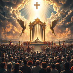 A powerful depiction of Judgment Day, illustrating the moment of divine judgment