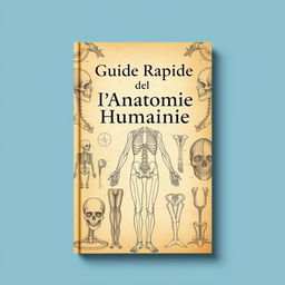 A book cover design for a title "Guide Rapide de l'Anatomie Humaine"