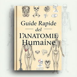 A book cover design for a title "Guide Rapide de l'Anatomie Humaine"