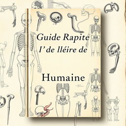 A book cover design for a title "Guide Rapide de l'Anatomie Humaine"