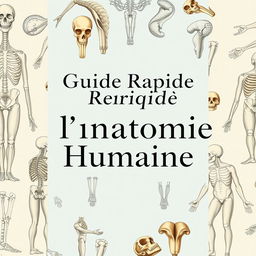 A book cover design for the title "Guide Rapide de l'Anatomie Humaine"