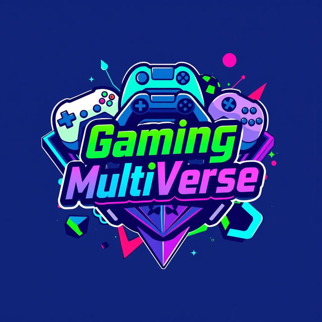 Logo design for a YouTube multi-gaming channel named 'Gaming MultiVerse'