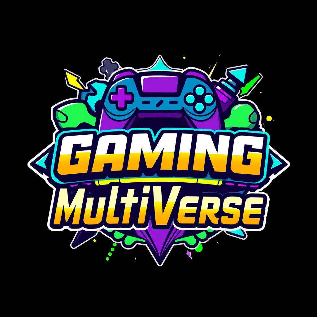 Logo design for a YouTube multi-gaming channel named 'Gaming MultiVerse'