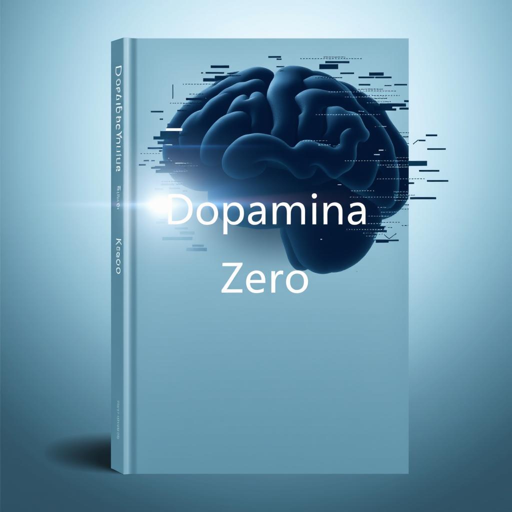 A minimalist book cover design for 'Dopamina Zero'