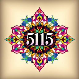 A beautifully intricate and symmetrical design featuring the number 515 at the center