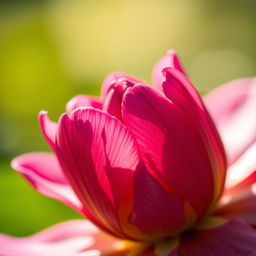 An artistic close-up of a beautiful flower, showing intricate details of the petals and vibrant colors