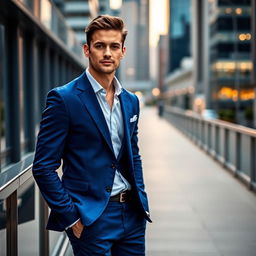 A stylish man named Jack Butcher wearing a blue outfit