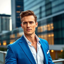 A stylish man named Jack Butcher wearing a blue outfit
