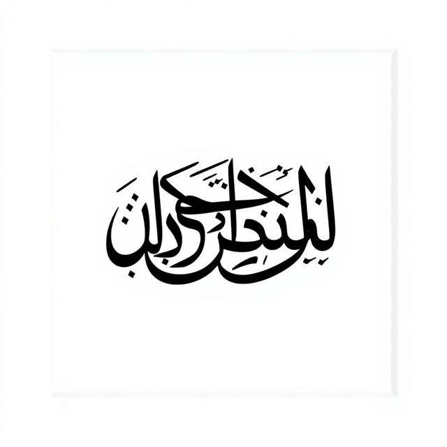 A square frame featuring elegant Persian Nastaliq letters beautifully arranged in artistic combinations resembling Behzad Golpayegani's white on white collection, but with a striking twist: the letters are in bold black against a subtle white background