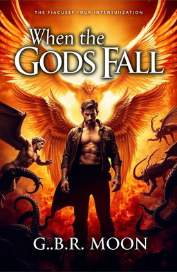 A captivating book cover design for 'When the Gods Fall' by G