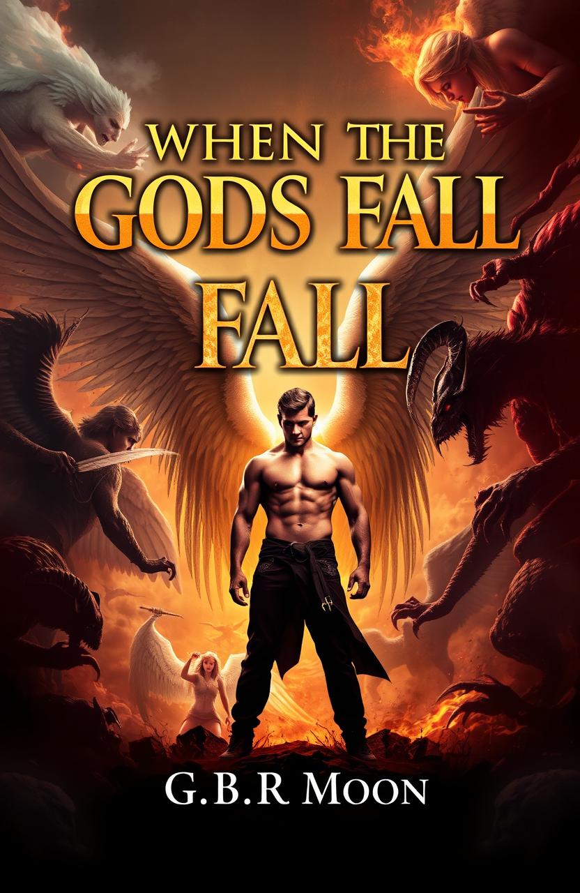 A captivating book cover design for 'When the Gods Fall' by G