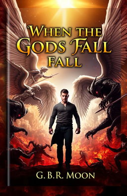 A captivating book cover design for 'When the Gods Fall' by G