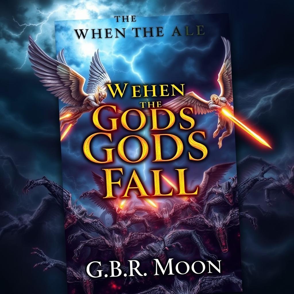 A striking book cover for 'When the Gods Fall' by G