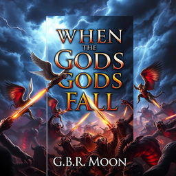 A striking book cover for 'When the Gods Fall' by G