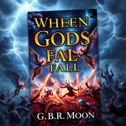 A striking book cover for 'When the Gods Fall' by G