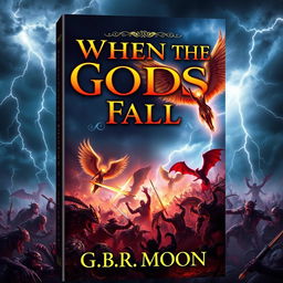 A striking book cover for 'When the Gods Fall' by G