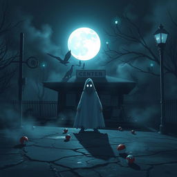 A dark and eerie Pokemon-themed scene inspired by the Steven and Mike creepypasta