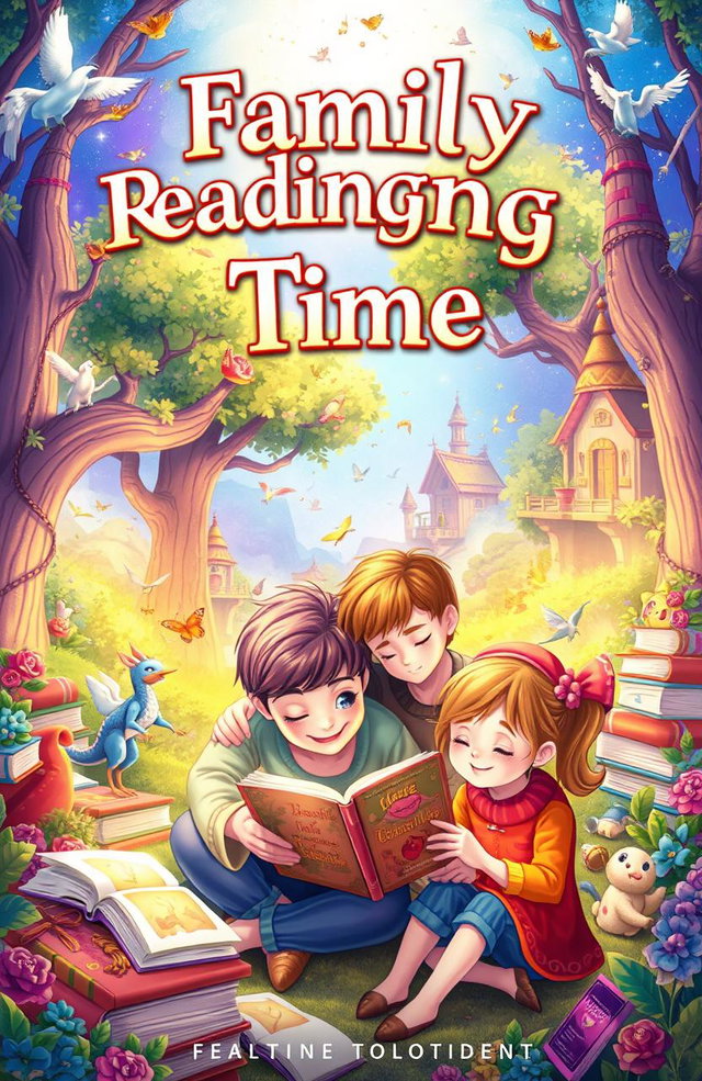 A magical world filled with enchanting stories that captivate and teach valuable lessons, showcasing a collection titled 'Family Reading Time' featuring 20 captivating tales and fables