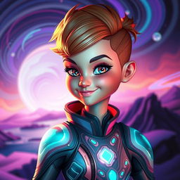 An avatar representation of a person with an artistic flair, showcasing vibrant colors and intricate details