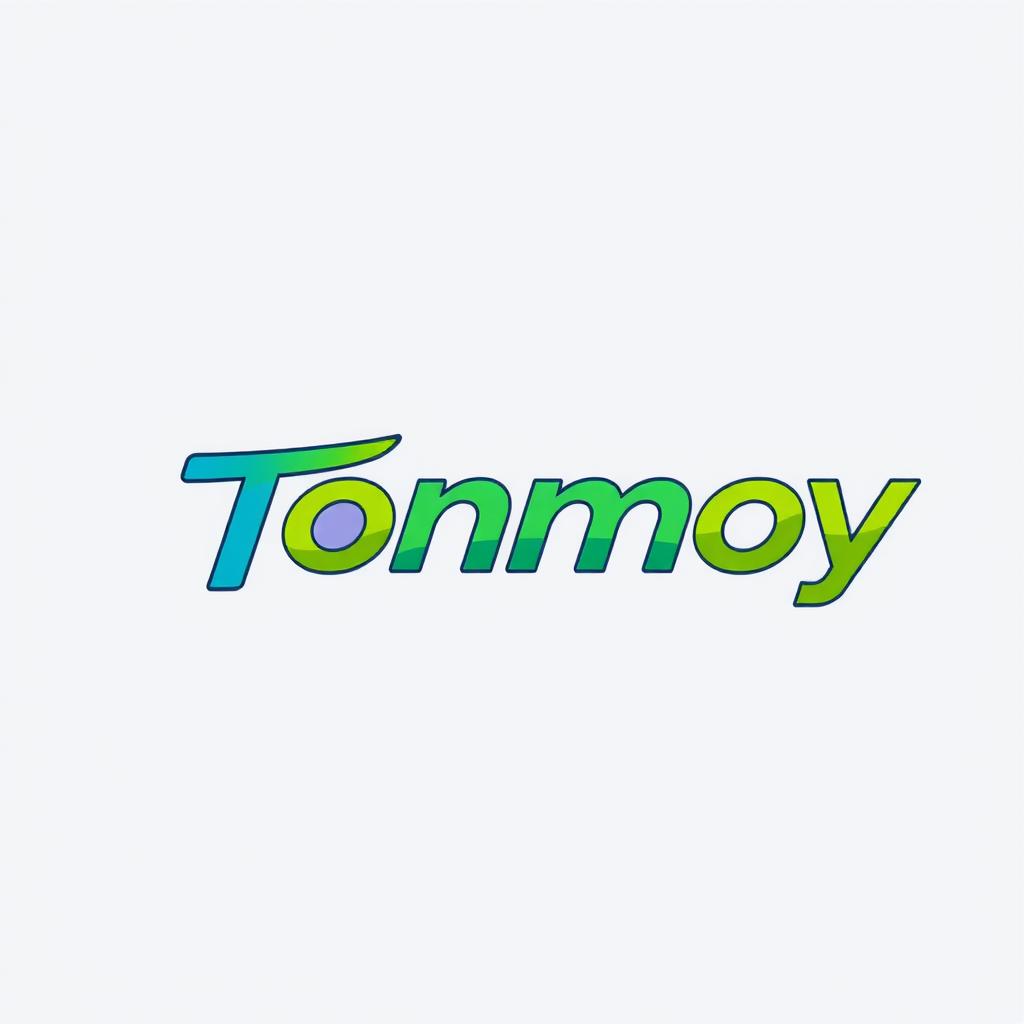 A modern and sleek logo design featuring the name 'Tonmoy'