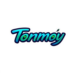 A modern and sleek logo design featuring the name 'Tonmoy'