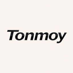 A stylish and modern logo design featuring the name 'Tonmoy'