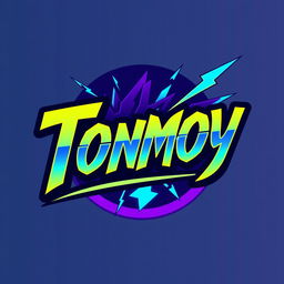 A very cool and eye-catching logo design featuring the name 'Tonmoy'