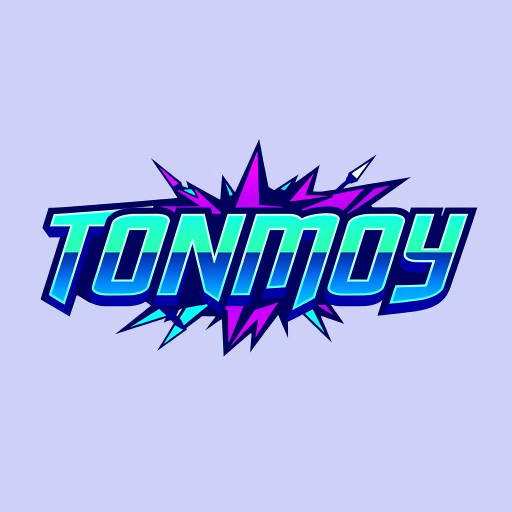 A very cool and eye-catching logo design featuring the name 'Tonmoy'