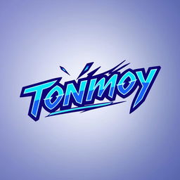 A very cool and eye-catching logo design featuring the name 'Tonmoy'