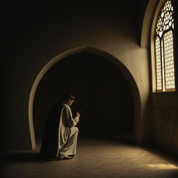 دمج بين الطبيعة الخلابة للجبال والشلالات المتساقطة، مع سماء زرقاء صافية وسحب بيضاء رقيقة تعكس أشعة الشمس، إضافة تفاصيل مثل الأزهار الملونة التي تتناثر حول الشلال، ومشاهد للحياة البرية مثل الطيور والحيوانات الصغيرة في الخلفية، ووجود شخص يمشي على طريق مغطى بالأشجار في المقدمة، يلبس ملابس مريحة، مع عناصر من الهدوء والجمال الطبيعي