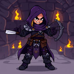 A 48x48 pixel art character designed for a rogue-like fantasy game