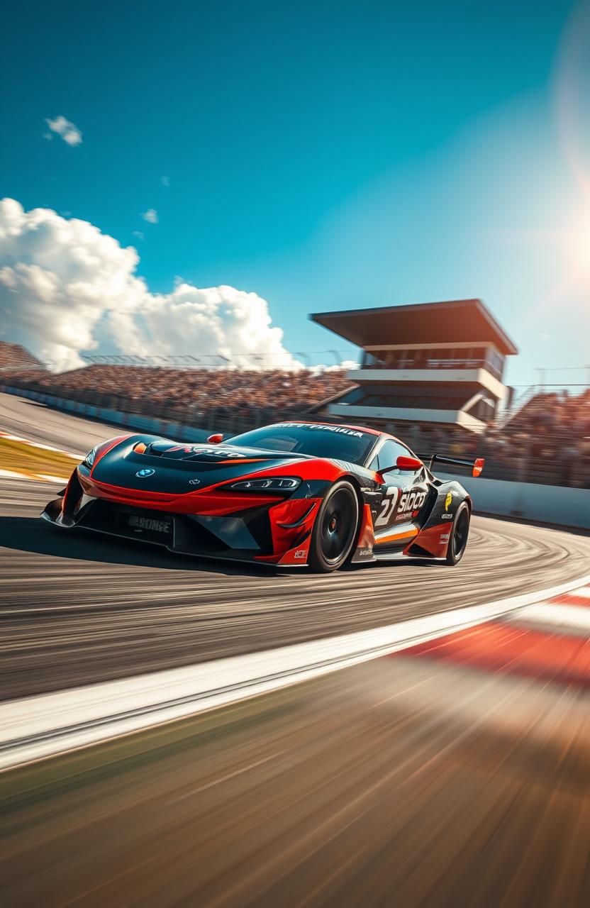 A striking and dynamic image capturing the thrill of racing secrets