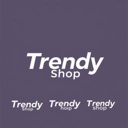 A modern and stylish logo design for a shop named 'Trendy Shop'
