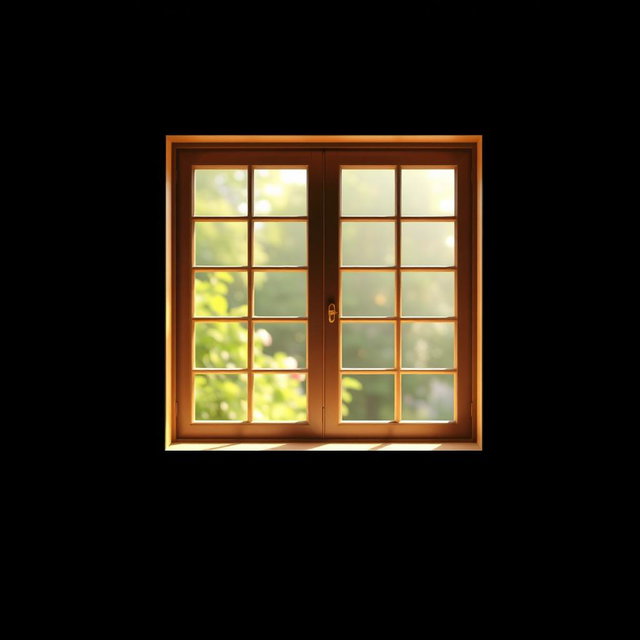 A simple black background featuring a large rectangular window