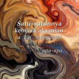 "Satu-satunya kebijaksanaan sejati adalah mengetahui bahwa Anda tidak tahu apa-apa