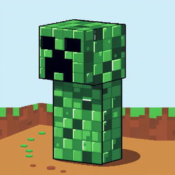 A pixel art representation of a Creeper from Minecraft, constructed entirely from command blocks