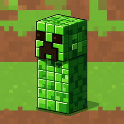 A pixel art representation of a Creeper from Minecraft, constructed entirely from command blocks