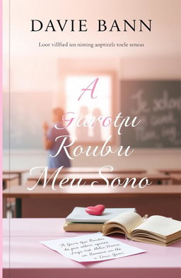 A delicate and romantic book cover featuring soft pastel tones, primarily light pink and light blue
