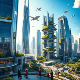 An image depicting the concept of 'hyper perfection' characterized by a flawless, futuristic utopia