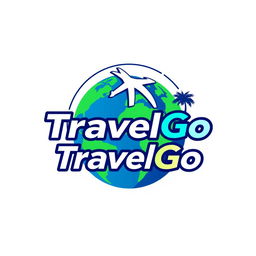 Design a modern and sleek logo for a travel agency named 'TravelGo'