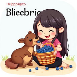 A charming children's book cover depicting a cute cartoon scene