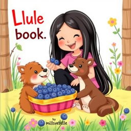 A delightful children's book cover featuring a cute cartoon scene