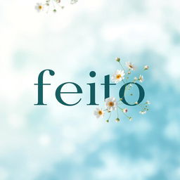 A visually appealing representation of the word 'feito' displayed artistically in a creative context