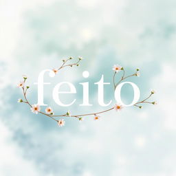 A visually appealing representation of the word 'feito' displayed artistically in a creative context