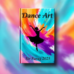 A captivating book cover for 'Dance Art' by Sir Faraz, featuring a vibrant and dynamic design that embodies the energy and elegance of dance